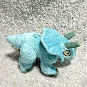 Hasbro Jurassic Park Dinosaur Plush Blue Triceratops 7" Stuffed Animal Toy